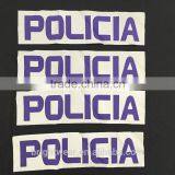 Relfective Policia With Blue Printing Reflective Letter be Heated on Vest for Spain Market thumbnail-4
