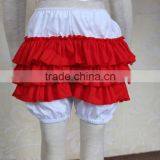 2017 Summer Little Angel Beautiful Ruffle Shorts Baby Girls White Red Color Ruffle Shorts thumbnail-3