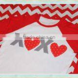 Persnickety Shirt for a Girl or a Boy for Valentines Day Children Wear Ruffle Raglan Shirt Kids Clothing Wholesale thumbnail-1