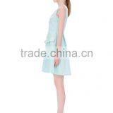 Ladies Zipper-up Sleeveless Slim Fitness Normal Dress Wholesale thumbnail-3