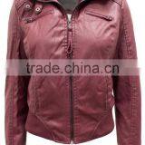 Women's Pu Quilted Fauxleather Moto Biker Jackets #LPU0499 thumbnail-4