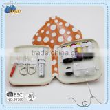 D&D Needlework Materials Pu Leather Zipper Pouch Sewing Kit Set With Sewing Accessories Promotional Gift