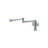 Water Saving Ceramic Kitchen Tap Faucet , Separate Two Handle Foldable Rotated Water Pipe