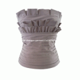 Women Customized Fashion Simple Basic Sheer Chiffon Blouse T-Shirt Quality Polystyle Linen Maternity thumbnail-3