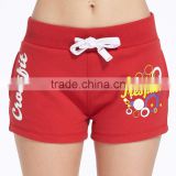 2017 Factory promotional fashion wholesales girls casual knitted french terry short shorts sportswear