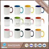 11oz Sublimation Rim and Handle Color Mugs,black,blue,red,pink,oranage Etc.available Color