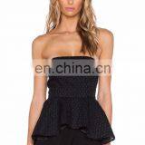 Black Strapless Off Shoulder Girls Party Wear Tops thumbnail-2