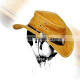 HMB-906B LEATHER WESTERN HATS COWBOY HAT WHOLESALE CAPS ANY COLORS