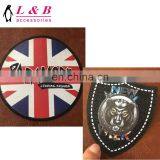 Printed PU Fabric Iron Applique Leather Patch