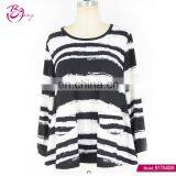 Black And White Long Sleeve Fashion Lady Ready Made Garments