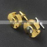 Stock Custom Shape Gold Silver Metal Solid Cufflinks thumbnail-5
