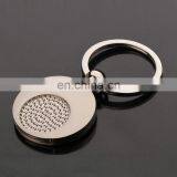 Logo Printable Chrome Plated Metal Coin Holder Keychain