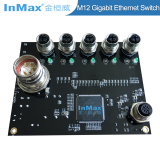 EN50155 Power Port: M23 Port M12 X-code 1000M 5 Port Gigabit Car Industrial Ethernet Switch thumbnail-2