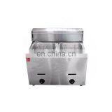 6L*2 Tank with 2 Basket Professional Design Stainless Steel Counter Top KFC Chicken Potato French LPG Gas Fryers