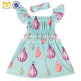 Baby Girls Flower Deer Beautiful Children Summer Clothes Cheap Baby Frock Design Kids Girls Party Dresses thumbnail-2