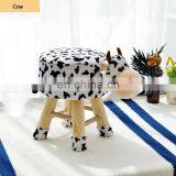 Imitation Animal Wooden Legs Kids Stool for Kids Carton Cute Children Footstool Funny Children Cartoon Stool thumbnail-3