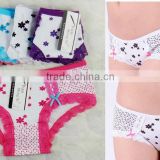 We Have Stocks Mix Colors Ladies/Women printed Floral Cotton Boyshort Underwear Panties Briefs 2000pcs/Lot