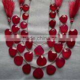 Red Onyx briolette strand