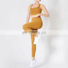 Private Label Leggings & Sports Gym Bra Yoga Sets Fitness Women Gym Wear Workout Leggings & Bra Yoga Suit Set thumbnail-2