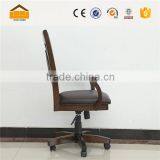Hot Sale Wooden Black Leather Office Chair thumbnail-5