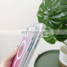 Wholesale Gradient Design Soft TPU Wireless Charging Case Upgraded Shockproof Magnetic Mobile Phone Case for IPhone 12 /13 thumbnail-5