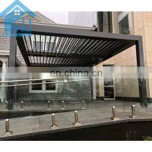 BBQ Party Backyard Automatic Freestanding Aluminium Alloy Gazebo Louver Tent Aluminum Pergola Parts thumbnail-1