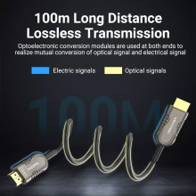 4k60hz 18gbps Hdmi 2.0 Optical Fiber Cable 10m 15m 20m 30m 50m 100m Hdmi Fiber Optic Aoc Cable HD1070 thumbnail-4