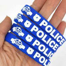 Hot Selling Manufacture in Stock Security Kids Blue Silicone Wristband Sport Activity Soft Print Bracelet thumbnail-6