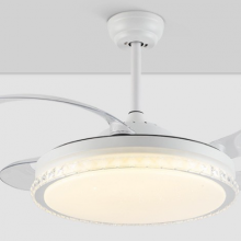Intelligent Dining Room Variable Frequency Invisible Fan Light, 48 Inch Full Spectrum Modern Bedroom Ceiling Fan Light(Wechat:13510231336)