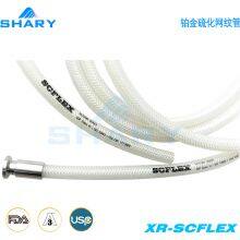 XR-SCFLEX Sanitary Pharmaceutical Grade Platinum Vulcanized Steel Wire Silicone Rubber Hose Mesh Tube thumbnail-2