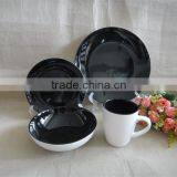 New Design Products 16pcs Double Glazed Melamine Stoneware Dinner Set thumbnail-6
