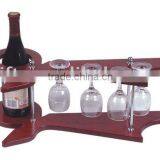 Wooden wine set,Glass holder:BF09158