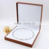 Handmade Square Leather Jewelry Box Pearl Necklace Box thumbnail-4