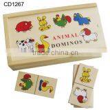 Hot Sale Wooden Toys Domino, Educational Farm Domino Puzzle Game Set thumbnail-1