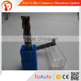 High Quality 10mm Cutting Dia 4 Flutes HRC60 Small China End Mill Cutter Supplier's Choice