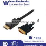 DisplayPort Male to DVI Cable Male Black thumbnail-1
