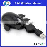 Aeroplane Shaped Wired Optical Mouse With Retractable Cable
