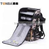 Jungle Camo Convertible and Functional Outdoorsy DSLR and Camera Shoulder Backpack Bag With Gear and Accessories-Camo & Black thumbnail-4