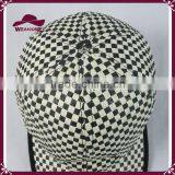 Black and White Plaid Straw Baseball Cap Paper Sun Hat thumbnail-4