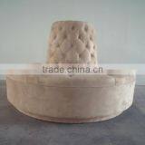 Foshan Manufacturer Round Booth Fabric Sofa Booth HDBS457 thumbnail-1