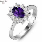 Luxury Design Crystal Micro Pave S925 Silver Ring for Girl thumbnail-1