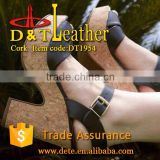 Natural cork leather for shoe heel