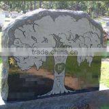 tree etching headstone