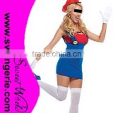 Womens Super Mario Luigi Brothers Plumber Fancy Dress UP Party CC287