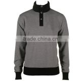 Cadet Grey And Black Color Snow Wear Mens Hoodies And Sweetshirts