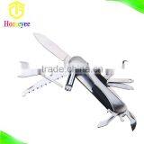 Rubber Handle Multipurpose Pocket Knife With LED Flashlight