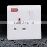 Bakelite White 13a uk 3 Pin Switch Socket Outlet With Neon