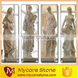 Hunan White Marble Four Season Lady Sculpture for Garden Decoration thumbnail-1