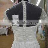 New Arrival See-through Scoop Neckline Chiffon Wedding Dress KB2015-106 Sexy High Neck Backless White Taffeta Lace Beaded Dress thumbnail-5