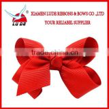 2015 Direct factory 4inch grosgrain ribbon baby boutique hair bows WITH CLIP for hair bows